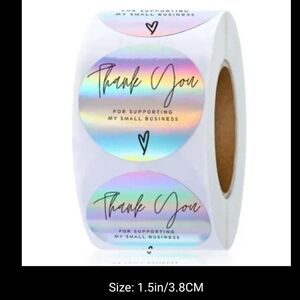 500 - 1.5 in, thank you stickers